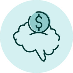 Financial idea, illustration, vector on a white background.