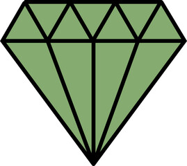 Diamond finances, illustration, vector on a white background.