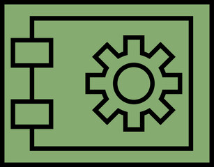 Finance safe, illustration, vector on a white background.