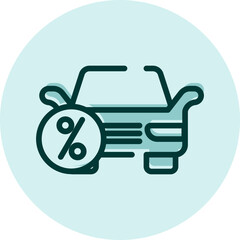 Financial car loan, illustration, vector on a white background.