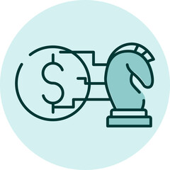 Money strategy, illustration, vector on a white background.