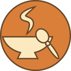 Obraz premium Hot soup, illustration, vector on a white background.