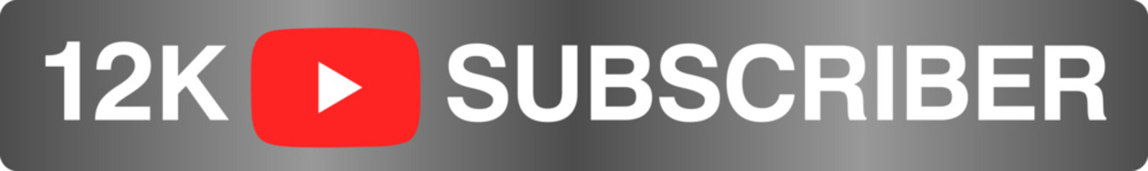 12k subscriber celebration red silver banner art vector illustration