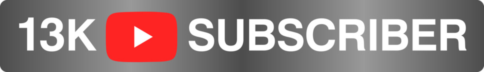 13k subscriber celebration red silver banner art vector illustration