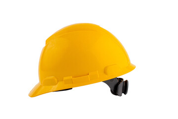 yellow safety helmet isolated on transparent background