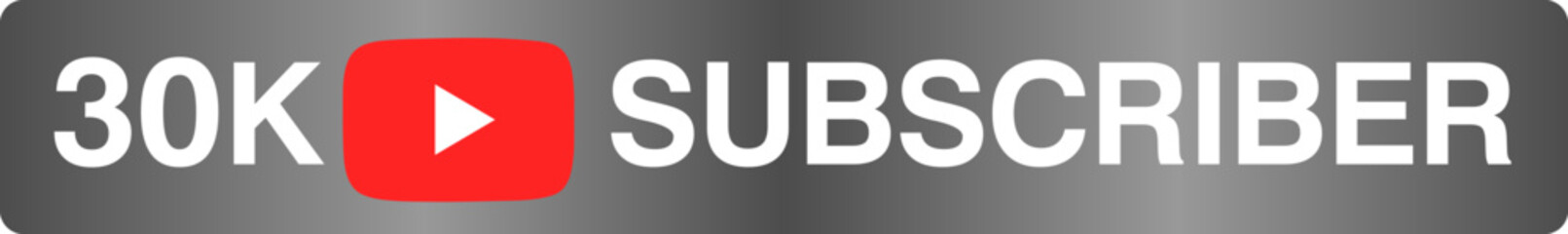 30k subscriber celebration red silver banner art vector illustration