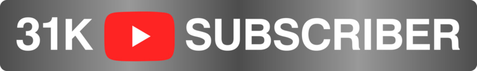 31k subscriber celebration red silver banner art vector illustration