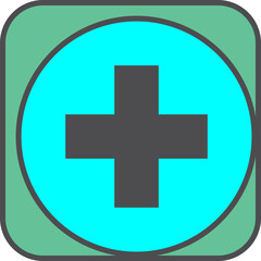 Medical cross, illustration, vector on a white background.
