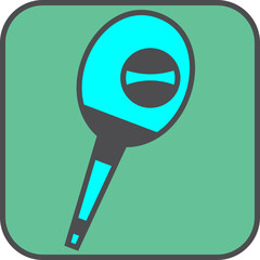 Tennis racket with ball, illustration, vector on a white background.