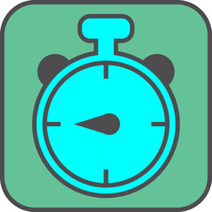 Lifestyle stopwatch, illustration, vector on a white background.