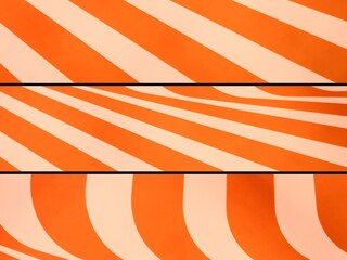 Obraz premium contoured surface with similar parallel stripes in shades of orange colours