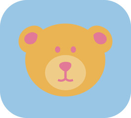 International childrens day bear, illustration, vector on a white background.