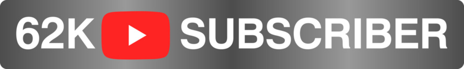 62k subscriber celebration red silver banner art vector illustration