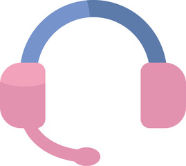 Logistics headphones, illustration, vector on a white background.