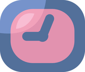 Logistics clock, illustration, vector on a white background.