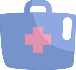 Fototapeta premium Medicine first aid kit, illustration, vector on a white background.
