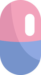 Medical capsule, illustration, vector on a white background.