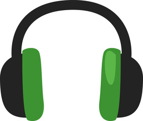 Movie headphones, illustration, vector on a white background.