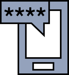 Online security mobile, illustration, vector on a white background.