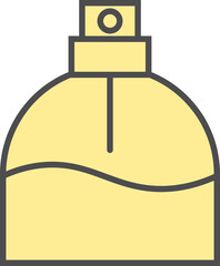 Parfume bottle without cap, illustration, vector on a white background.
