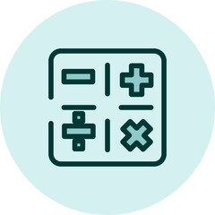 Fototapeta premium Mathematics science, illustration, vector on a white background.