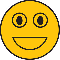 Smiley in good mood, illustration, vector on a white background.