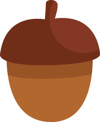Spring acorn, illustration, vector on a white background.
