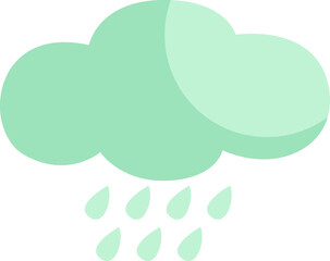 Fototapeta premium Spring rain, illustration, vector on a white background.