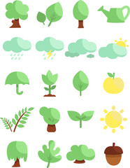 Nature in spring, illustration, vector on a white background.
