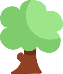 Big spring tree, illustration, vector on a white background.
