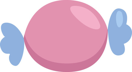 Pink candy, illustration, vector on a white background.