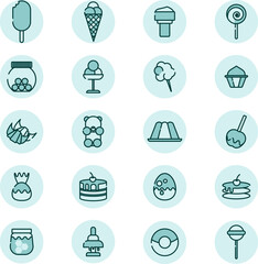 Fototapeta premium Sweet factory, illustration, vector on a white background.