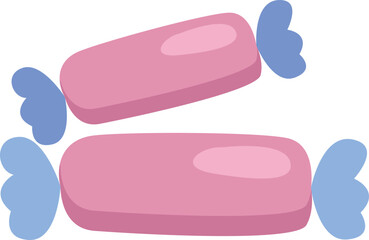 Caramel candy, illustration, vector on a white background.