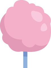Pink cotton candy, illustration, vector on a white background.