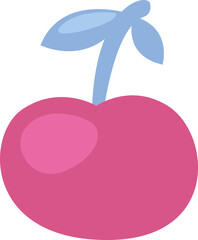 Sweet cherry, illustration, vector on a white background.