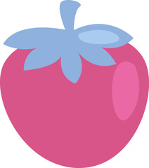 Pink strawberry, illustration, vector on a white background.