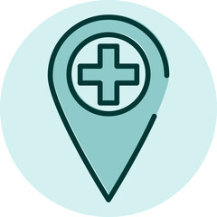 Obraz premium Warning sign first aid, illustration, vector on a white background.