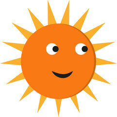 Sunny weather, illustration, vector on a white background.