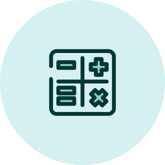 Calculator icon, illustration, vector on a white background.