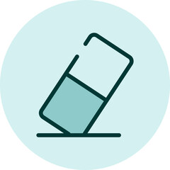 Eraser icon, illustration, vector on a white background.