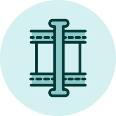 Video editor icon, illustration, vector on a white background.