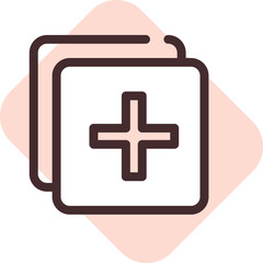 Fototapeta premium Add to save, illustration, vector on a white background.