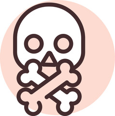 Death addiction, illustration, vector on a white background.