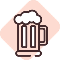 Alcohole addiction, illustration, vector on a white background.