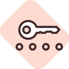 App password, illustration, vector on a white background.