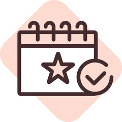 App interested event, illustration, vector on a white background.