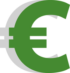 Banking euro, illustration, vector on a white background.