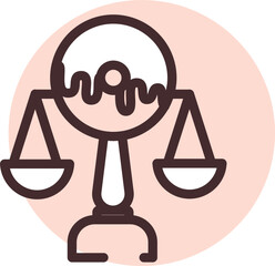 Food law, illustration, vector on a white background.