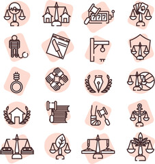 Country laws, illustration, vector on a white background.