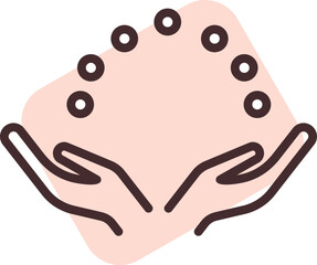 Juggling show, illustration, vector on a white background.